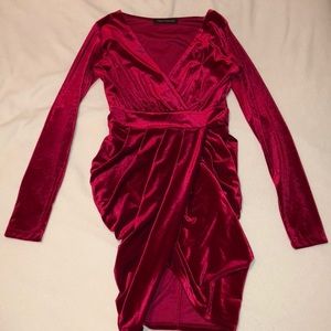 Red Polyester Dress